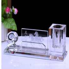 Популярный стеклянный кристаллический держатель ручки для офиса украшения